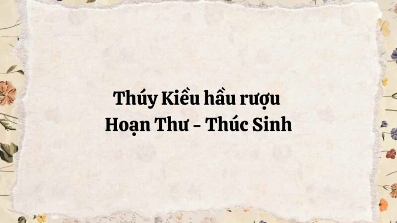 Soạn bài Thuý Kiều hầu rượu Hoạn Thư – Thúc Sinh