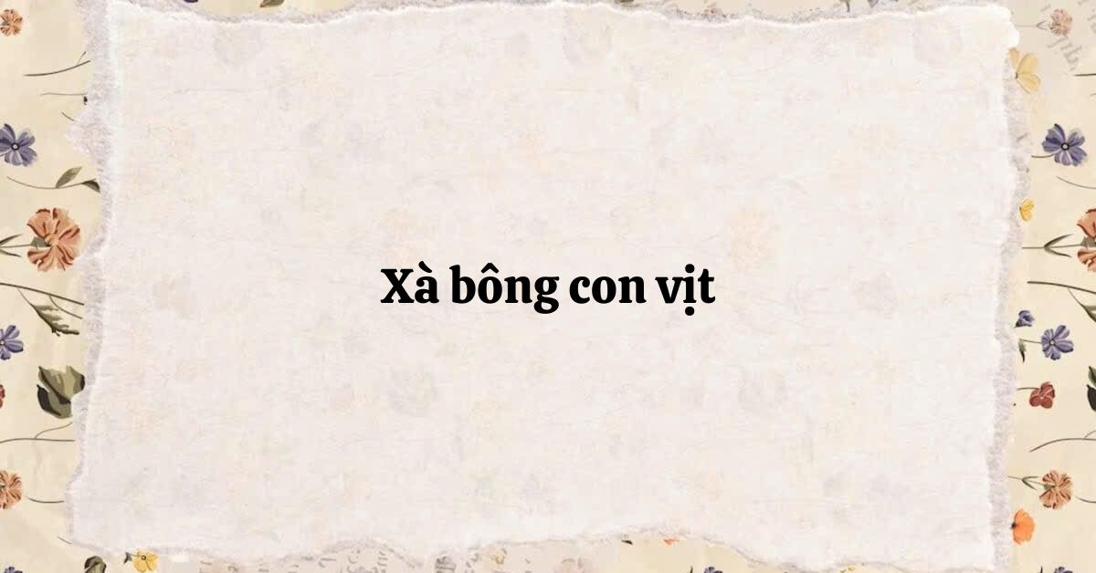 Soạn bài Xà bông con vịt