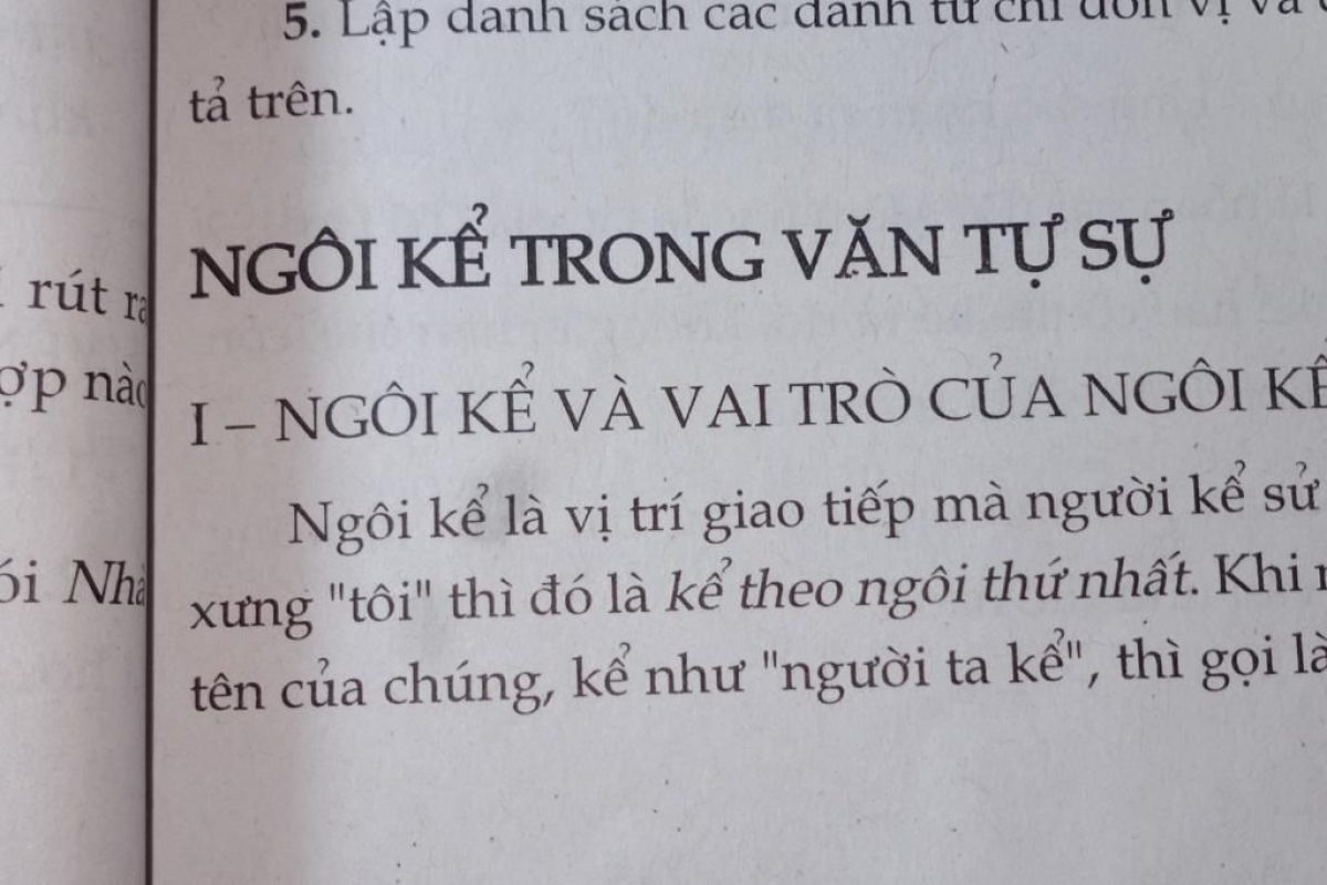 Đặc điểm của ngôi kể thứ nhất